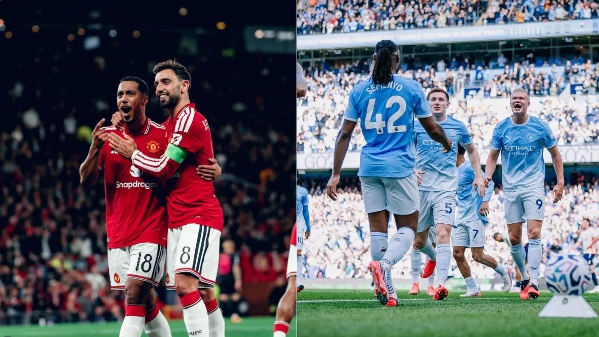 Manchester United e Manchester City se enfrentam pela Premier League neste domingo
