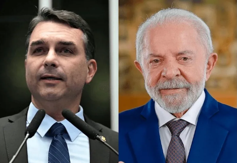 Flávio Bolsonaro aparece à frente de Lula em simulação de segundo turno