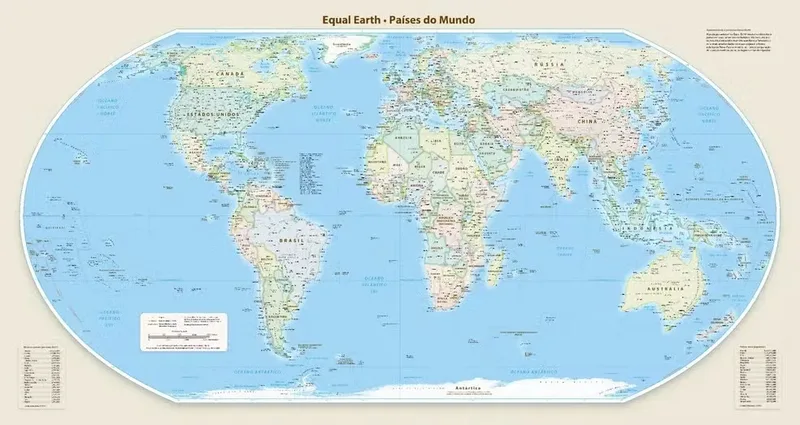 Projeção Equal Earth ganha respaldo da ONU em votação com oposição dos EUA