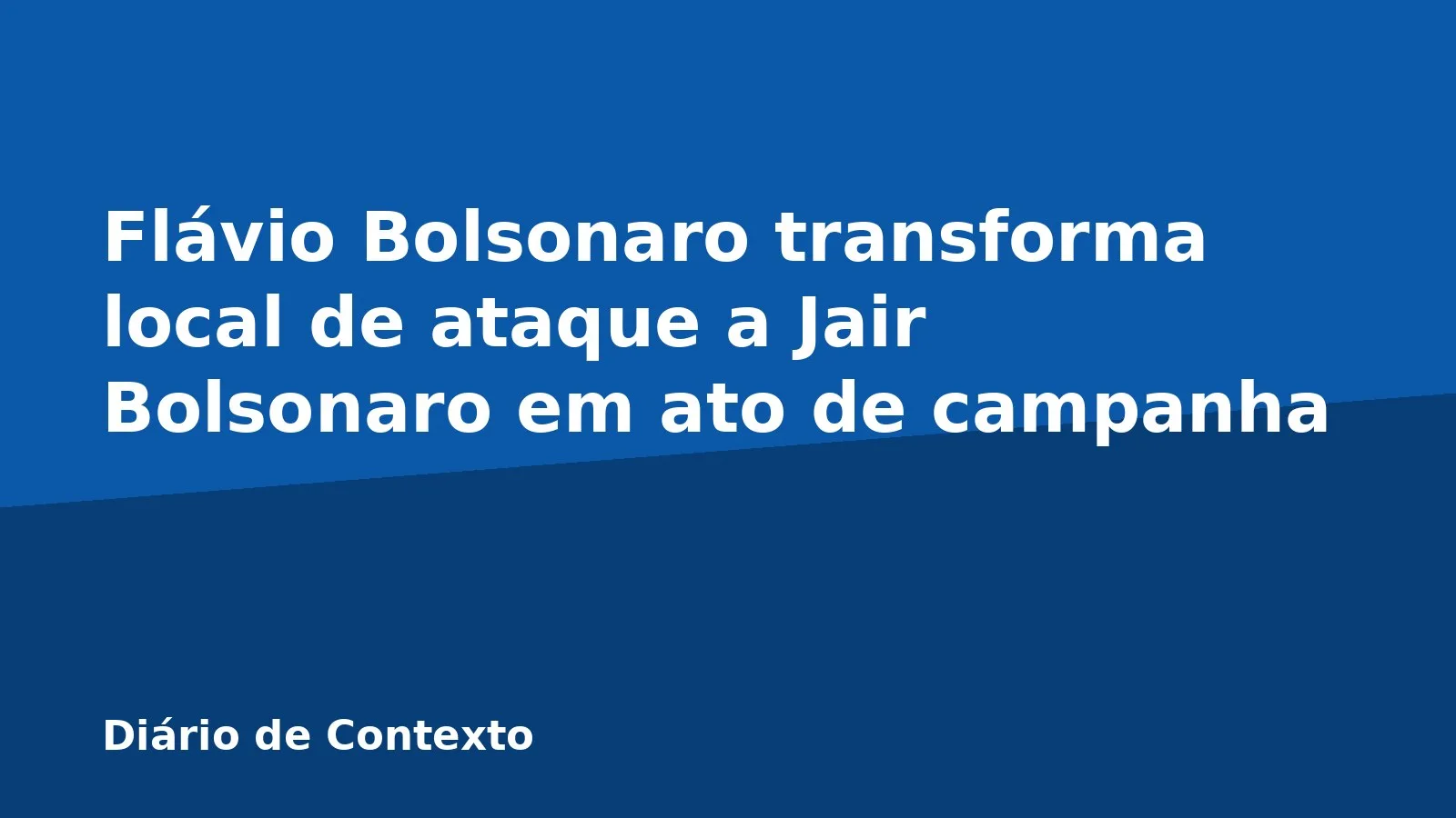 Flávio Bolsonaro transforma local de ataque a Jair Bolsonaro em ato de campanha