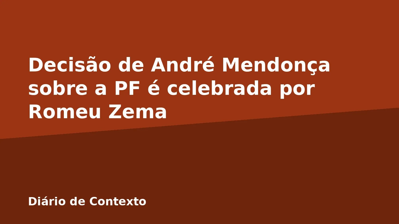 Decisão de André Mendonça sobre a PF é celebrada por Romeu Zema