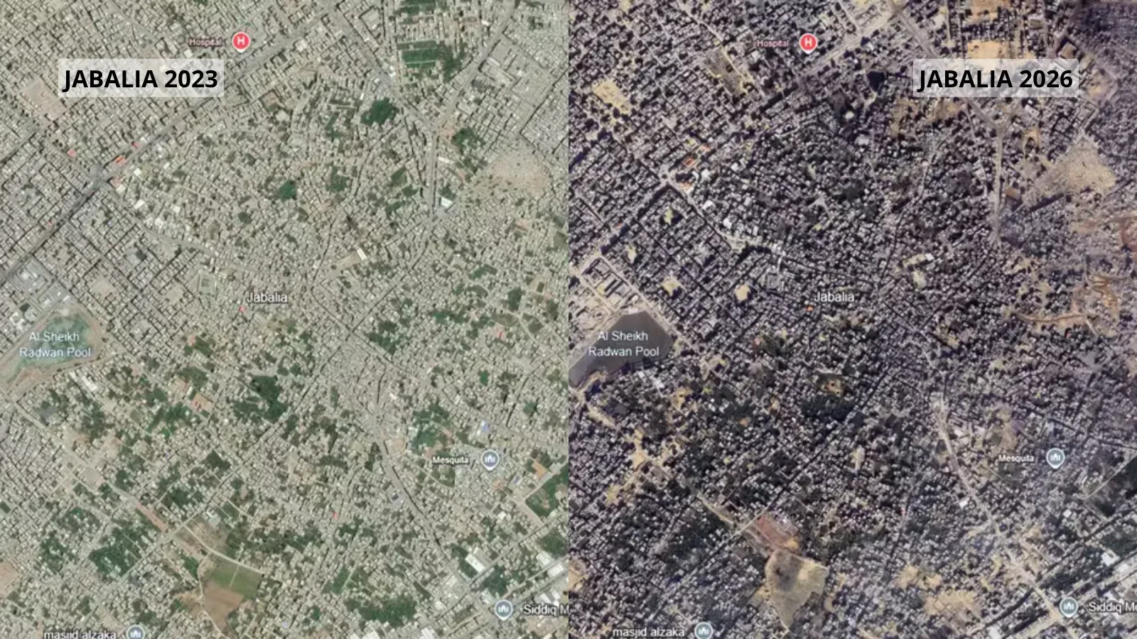 Imagens atualizadas mostram destruição em cidades da Faixa de Gaza