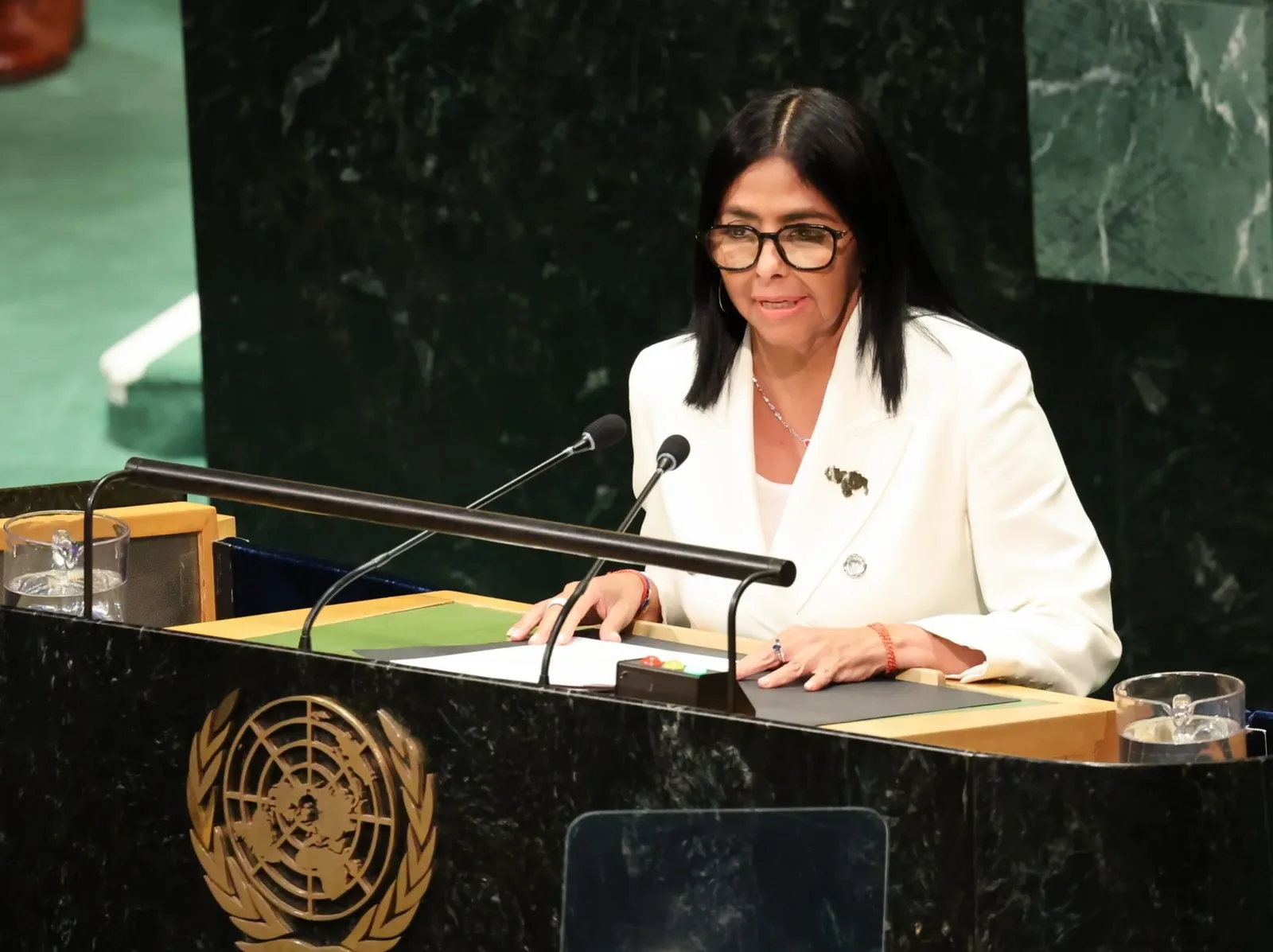 Rodríguez defende diálogo e anuncia eleições em discurso na ONU
