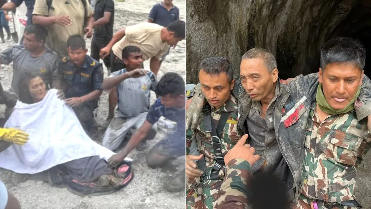 Dois sobreviventes são retirados de áreas atingidas por deslizamento no Nepal
